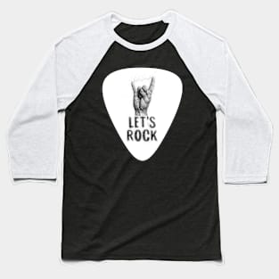 Let's Rock. Scribble Art. Baseball T-Shirt